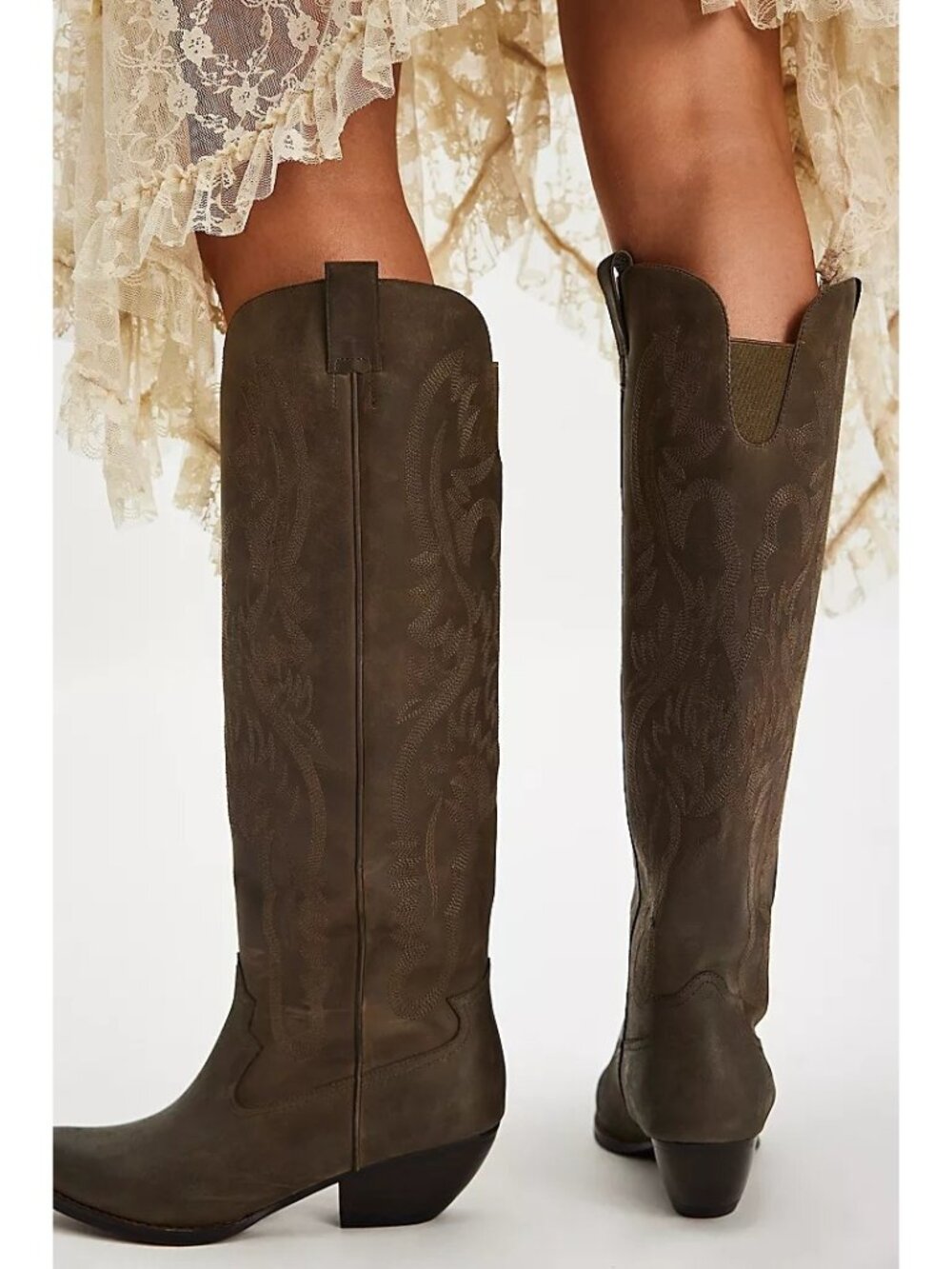 NEW Jeffrey Campbell Finn Tall Western Boots Festival Cowgirl Cottagecore 9.5